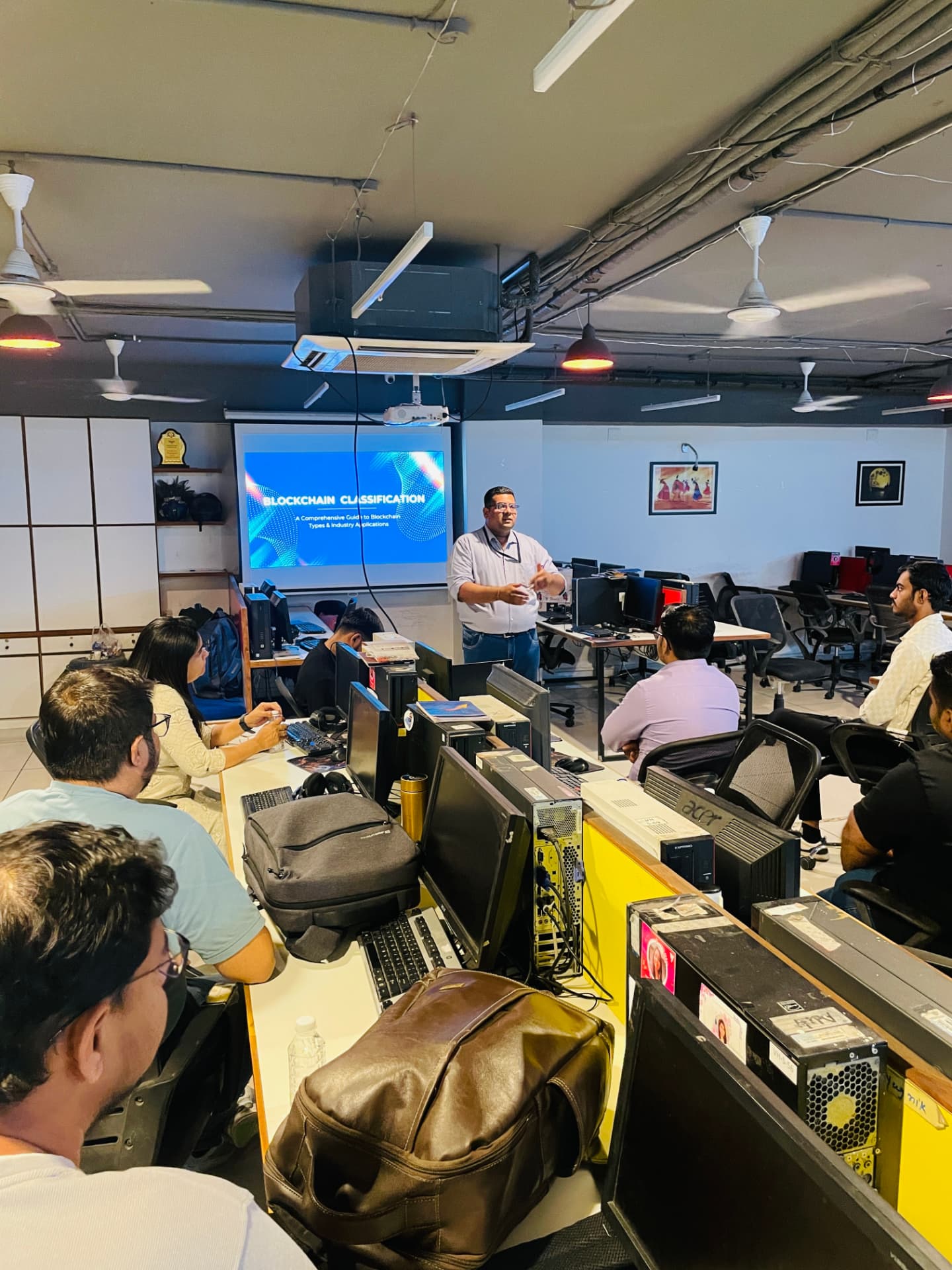 Blockchain classification session at a community meetup